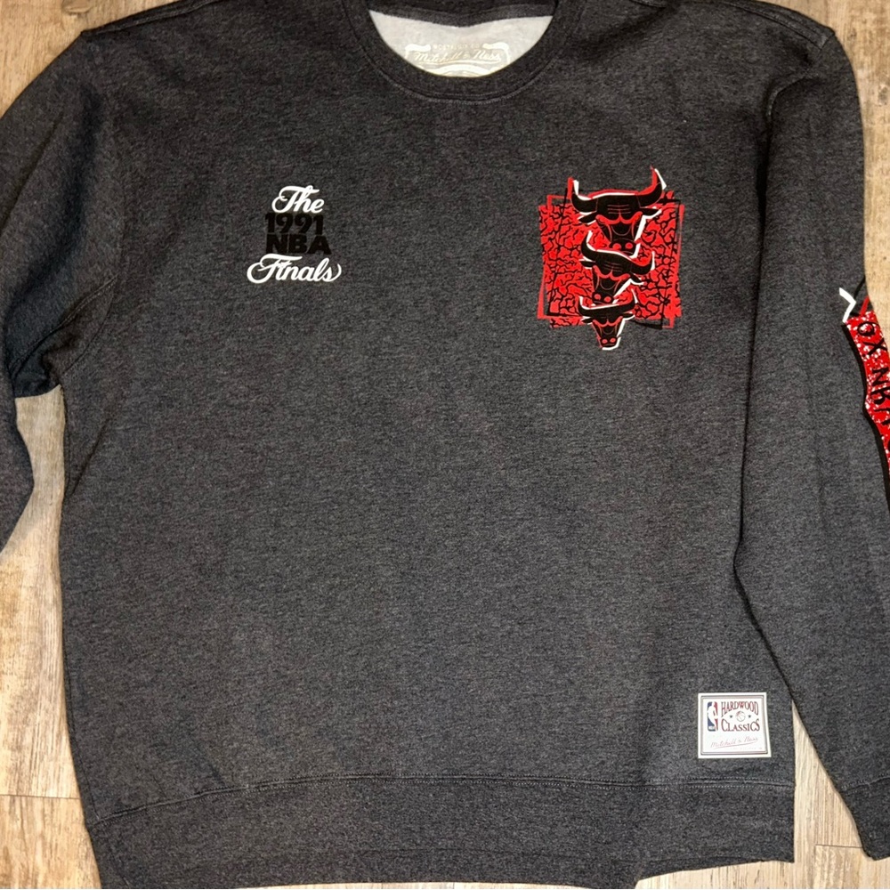 Mitchell & Ness Gray NBA Finals Sweater